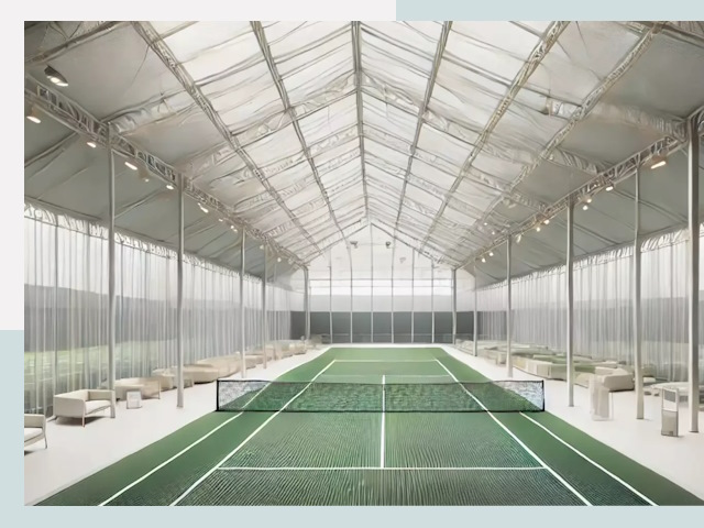 Строительство теннисных кортов в бору