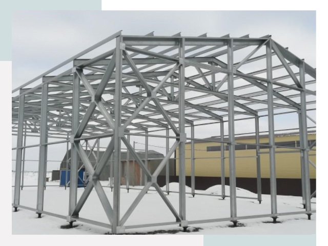 Каркасные ангары в бору