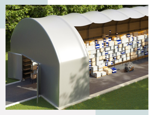 Тентовые ангары в бору