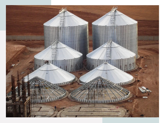 Строительство зерновых силосов в бору