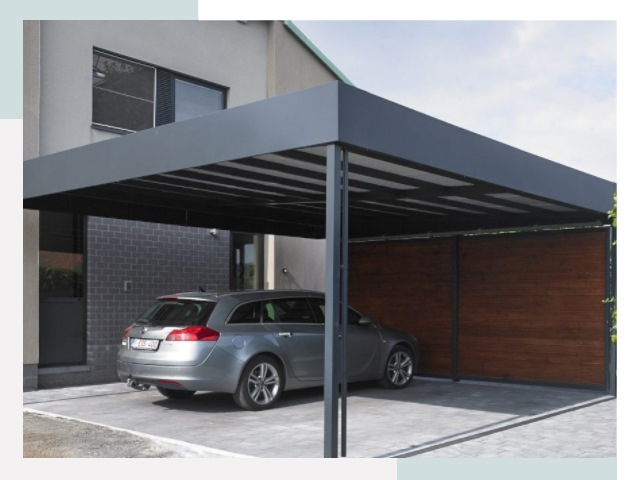 Металлические навесы в бору