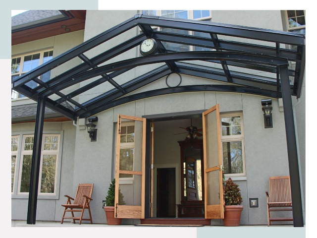 Козырьки металлические в бору