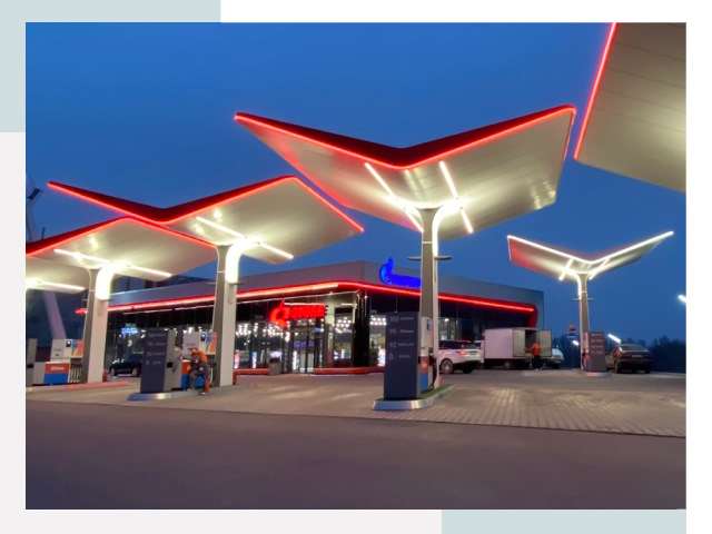 Навесы для АЗС в бору