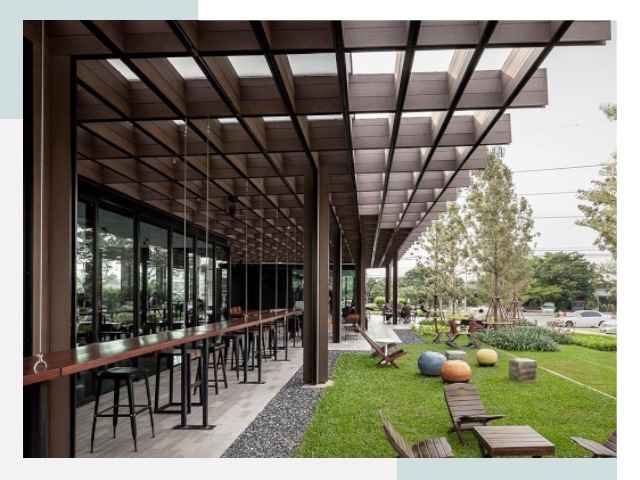 Летние веранды для кафе в бору