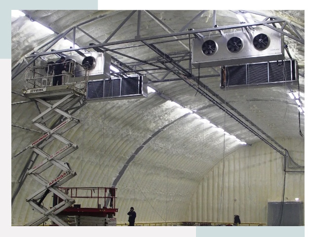 Оснащение ангаров в бору