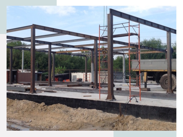 Фундамент для ангаров в бору