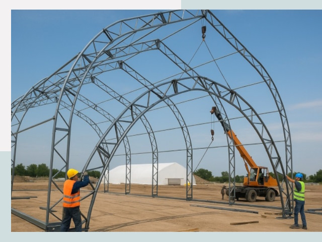 Монтаж ангаров в бору от 623 руб. - Надежно и быстро